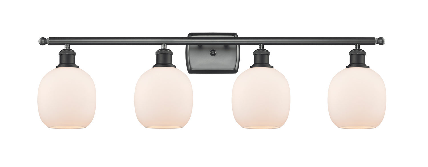 Innovations 516-4W-BK-G101-LED LED Bath Vanity, Matte Black