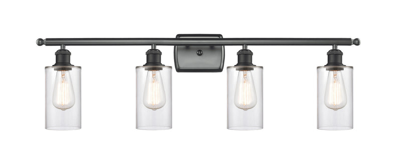 Innovations 516-4W-BK-G802 Four Light Bath Vanity, Matte Black