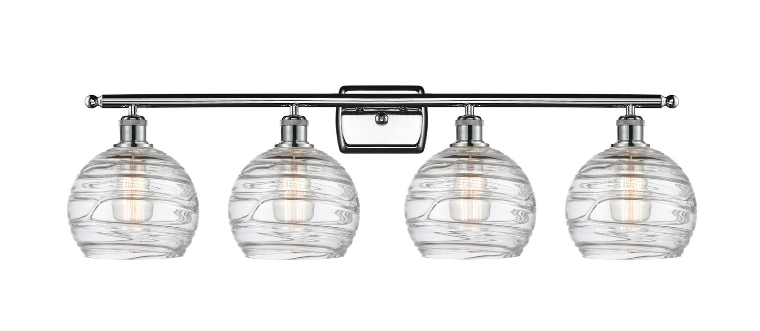 Innovations 516-4W-PC-G1213-8 Four Light Bath Vanity, Polished Chrome
