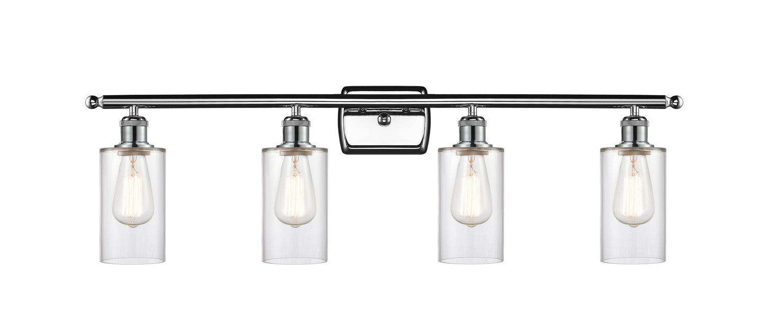 Innovations 516-4W-PC-G802 Four Light Bath Vanity, Polished Chrome