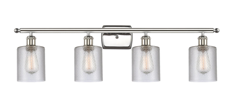 Innovations 516-4W-PN-G112 Four Light Bath Vanity, Polished Nickel