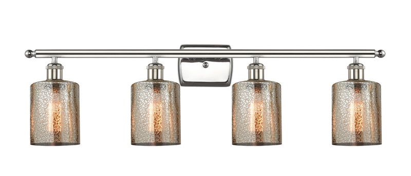 Innovations 516-4W-PN-G116 Four Light Bath Vanity, Polished Nickel