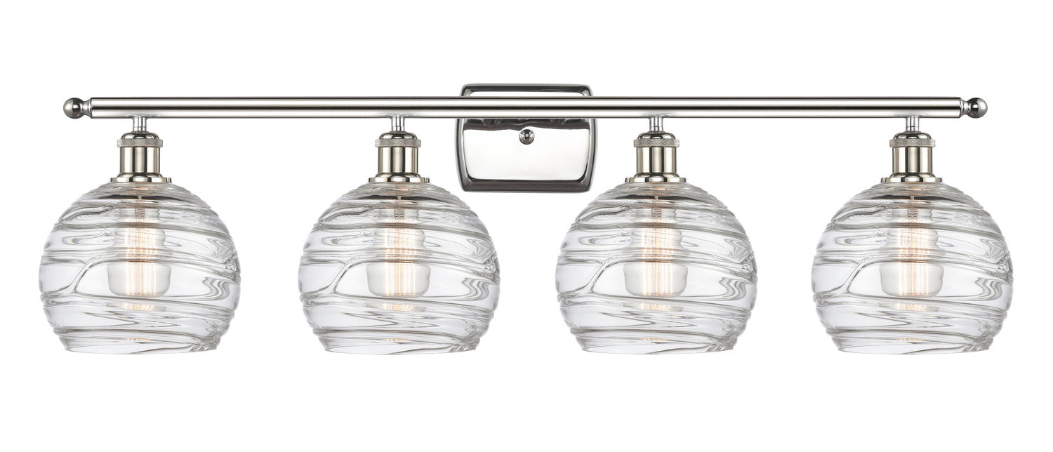 Innovations 516-4W-PN-G1213-8 Four Light Bath Vanity, Polished Nickel