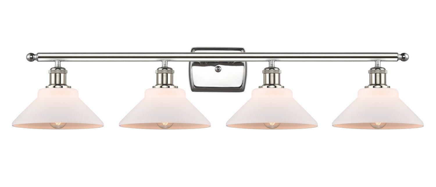 Innovations 516-4W-PN-G131 Four Light Bath Vanity, Polished Nickel