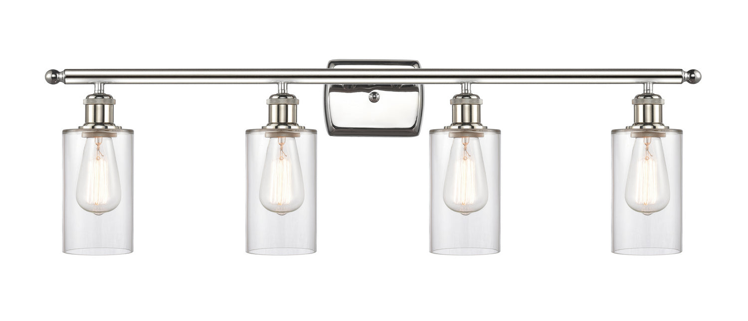 Innovations 516-4W-PN-G802 Four Light Bath Vanity, Polished Nickel