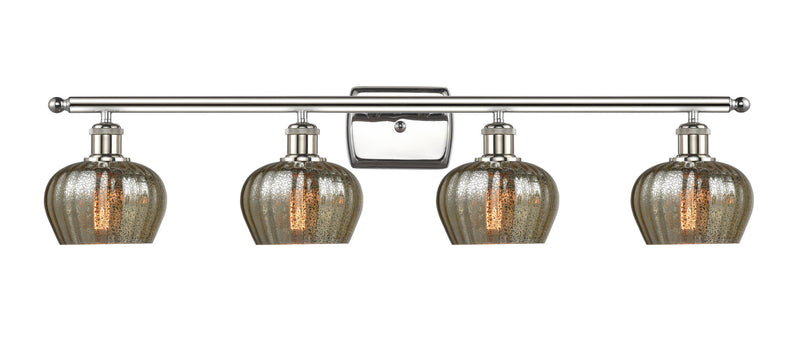 Innovations 516-4W-PN-G96 Four Light Bath Vanity, Polished Nickel