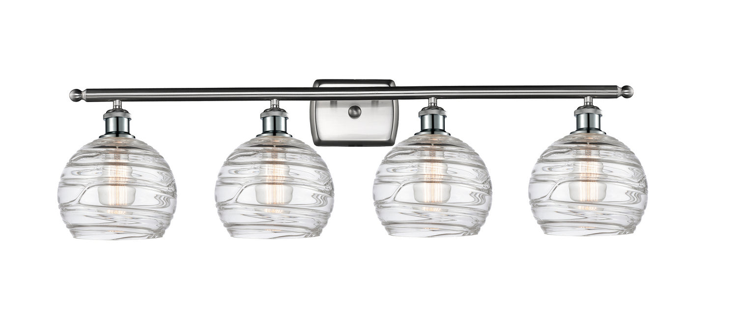 Innovations 516-4W-SN-G1213-8 Four Light Bath Vanity, Brushed Satin Nickel