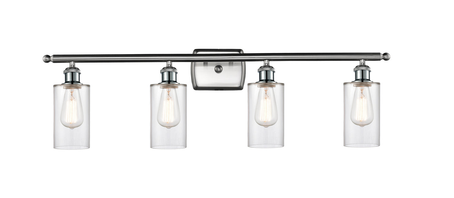 Innovations 516-4W-SN-G802 Four Light Bath Vanity, Brushed Satin Nickel