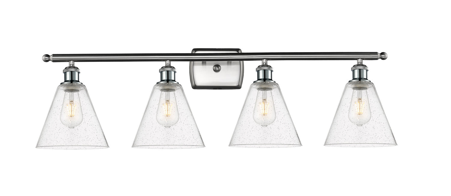Innovations 516-4W-SN-GBC-84 Four Light Bath Vanity, Brushed Satin Nickel
