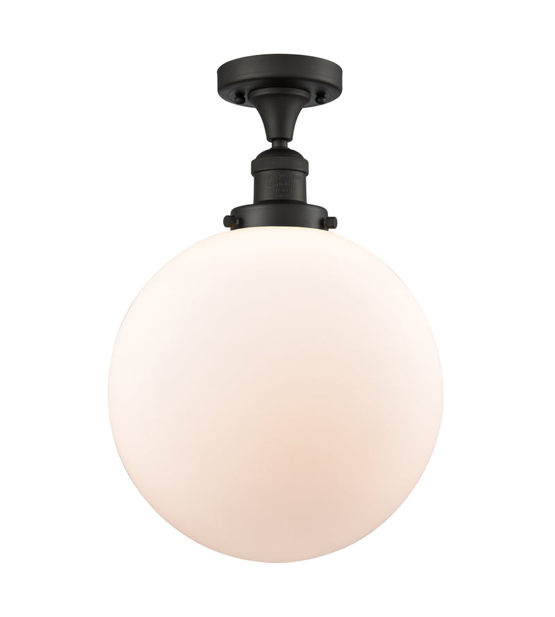 Innovations 517-1CH-OB-G201-12-LED LED Semi-Flush Mount, Oil Rubbed Bronze