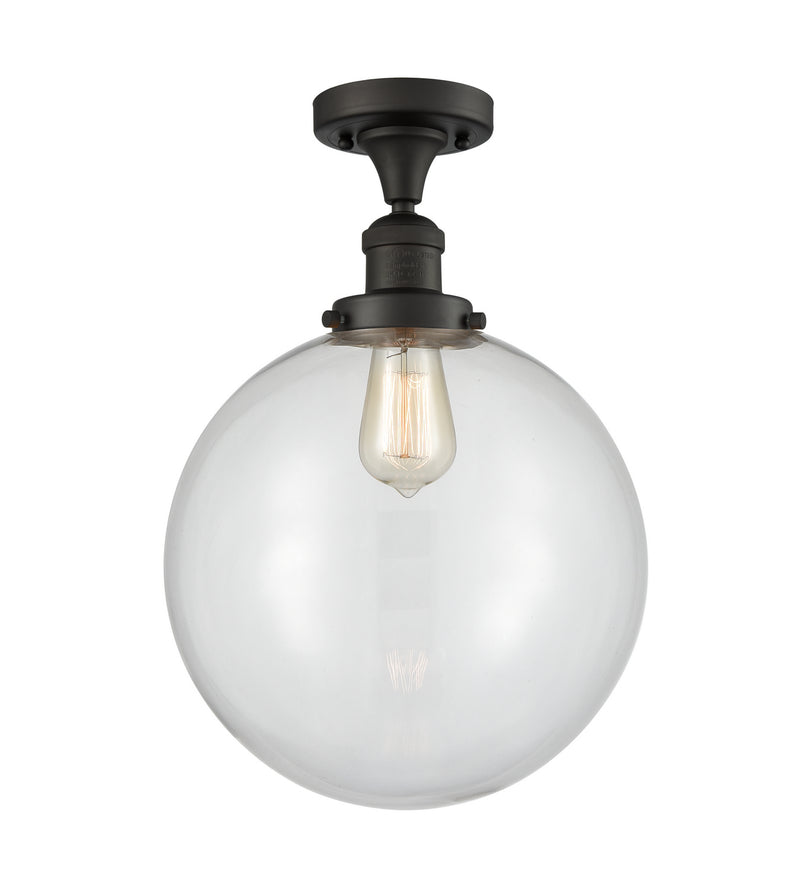 Innovations 517-1CH-OB-G202-12-LED LED Semi-Flush Mount, Oil Rubbed Bronze