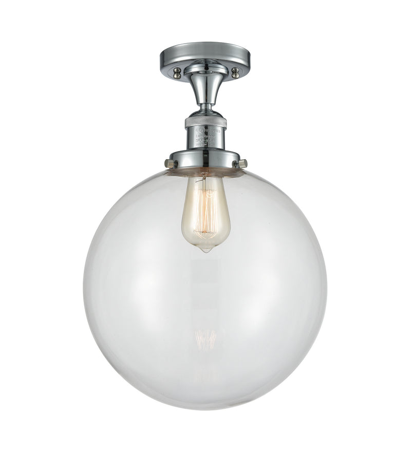 Innovations 517-1CH-PC-G202-12-LED LED Semi-Flush Mount, Polished Chrome
