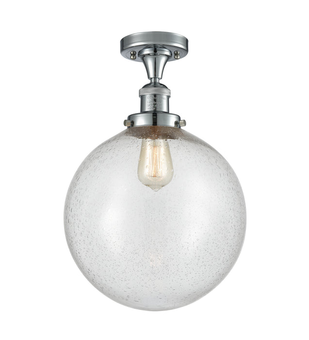Innovations 517-1CH-PC-G204-12 One Light Semi-Flush Mount, Polished Chrome