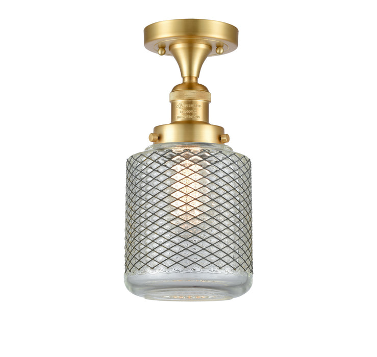 Innovations 517-1CH-SG-G262-LED LED Semi-Flush Mount, Satin Gold