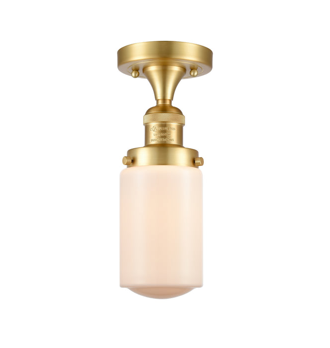 Innovations 517-1CH-SG-G311-LED LED Semi-Flush Mount, Satin Gold