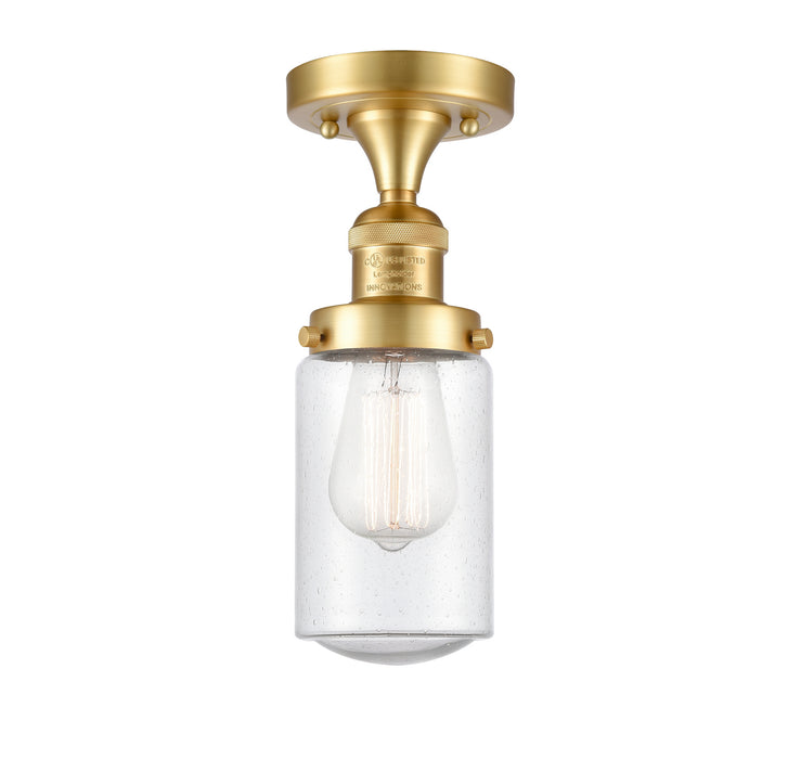 Innovations 517-1CH-SG-G314-LED LED Semi-Flush Mount, Satin Gold
