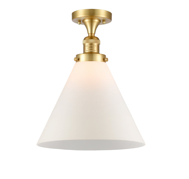 Innovations 517-1CH-SG-G41-L One Light Semi-Flush Mount, Satin Gold