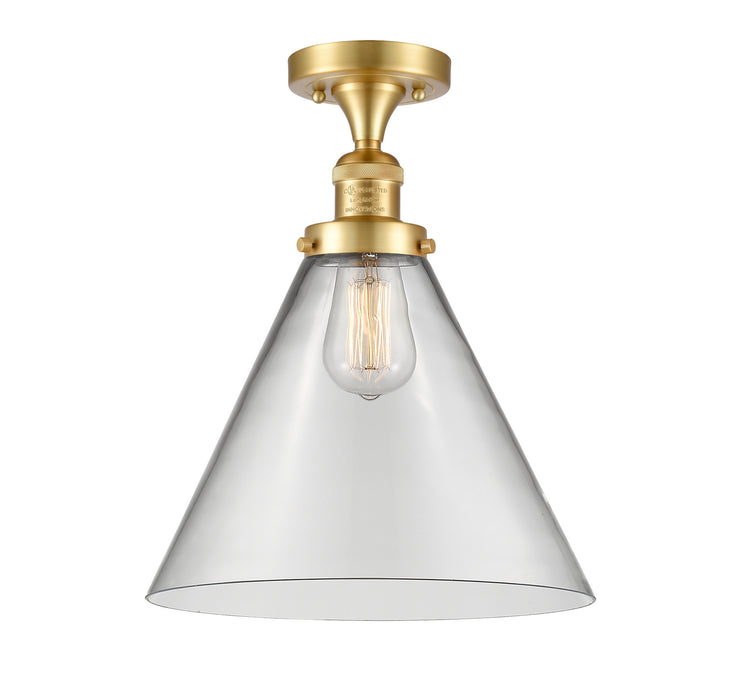 Innovations 517-1CH-SG-G42-L-LED LED Semi-Flush Mount, Satin Gold
