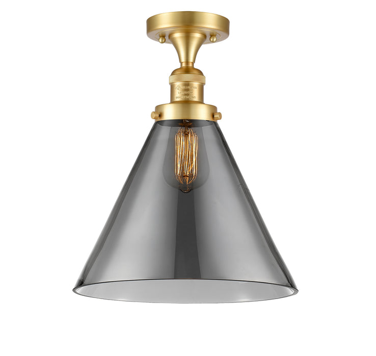 Innovations 517-1CH-SG-G43-L-LED LED Semi-Flush Mount, Satin Gold