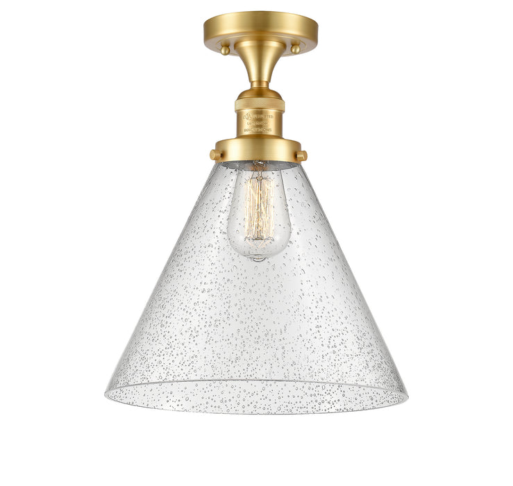 Innovations 517-1CH-SG-G44-L-LED LED Semi-Flush Mount, Satin Gold