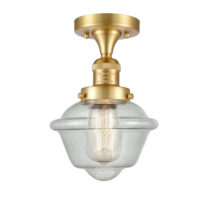 Innovations 517-1CH-SG-G534-LED LED Semi-Flush Mount, Satin Gold