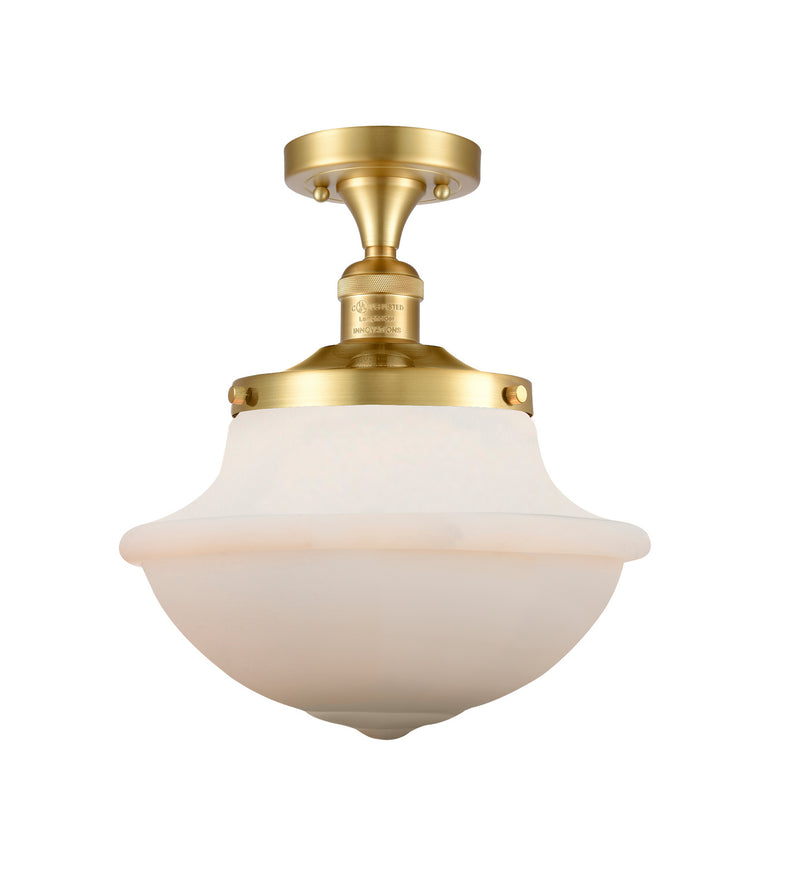 Innovations 517-1CH-SG-G541-LED LED Semi-Flush Mount, Satin Gold