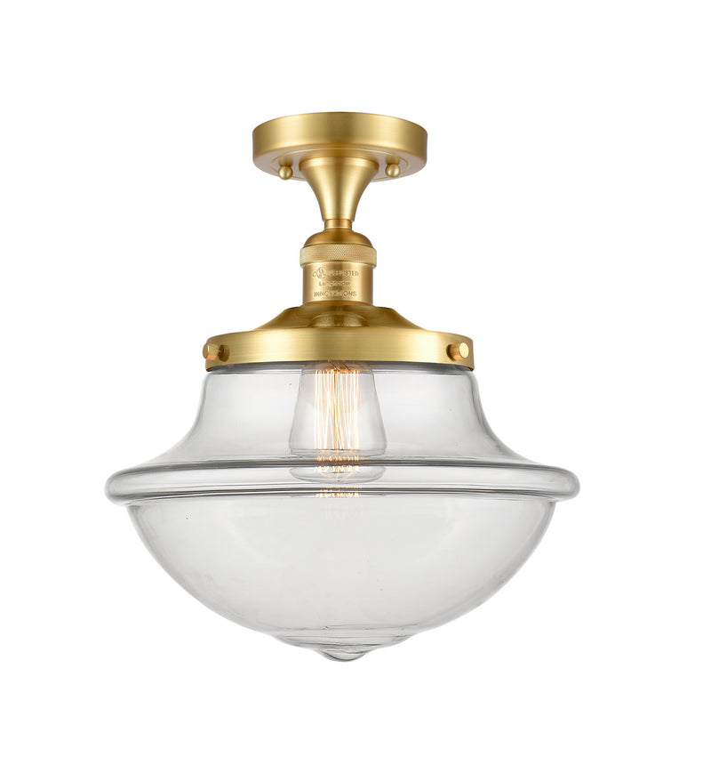 Innovations 517-1CH-SG-G542 One Light Semi-Flush Mount, Satin Gold