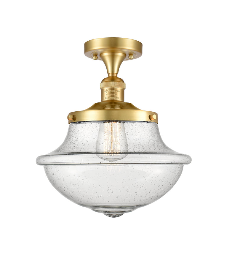 Innovations 517-1CH-SG-G544-LED LED Semi-Flush Mount, Satin Gold