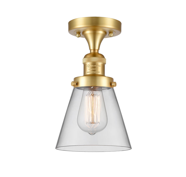 Innovations 517-1CH-SG-G62-LED LED Semi-Flush Mount, Satin Gold