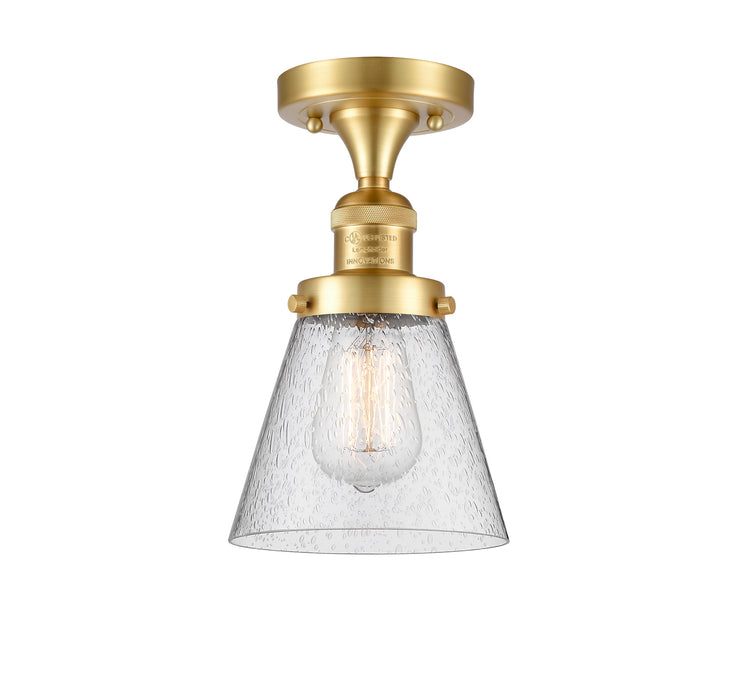 Innovations 517-1CH-SG-G64-LED LED Semi-Flush Mount, Satin Gold