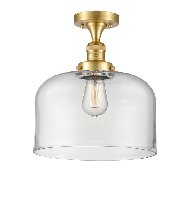 Innovations 517-1CH-SG-G72-L One Light Semi-Flush Mount, Satin Gold