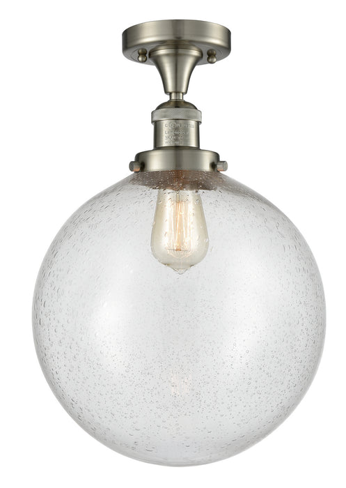 Innovations 517-1CH-SN-G204-12-LED LED Semi-Flush Mount, Brushed Satin Nickel