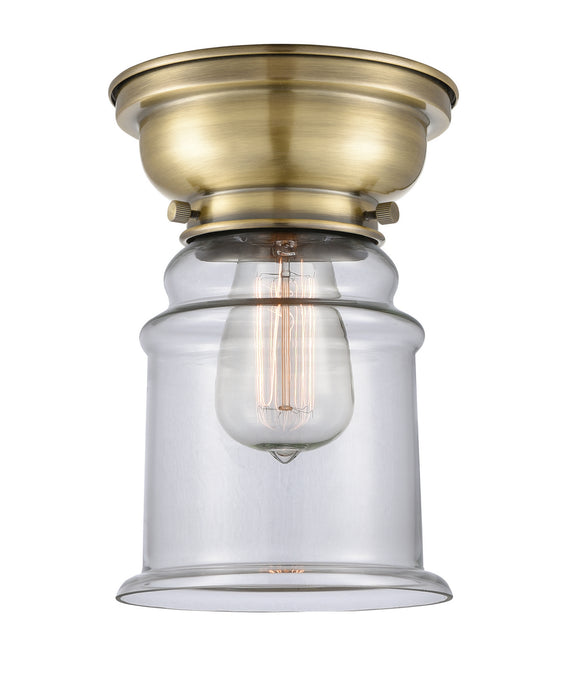 Innovations 623-1F-AB-G182 One Light Flush Mount, Antique Brass