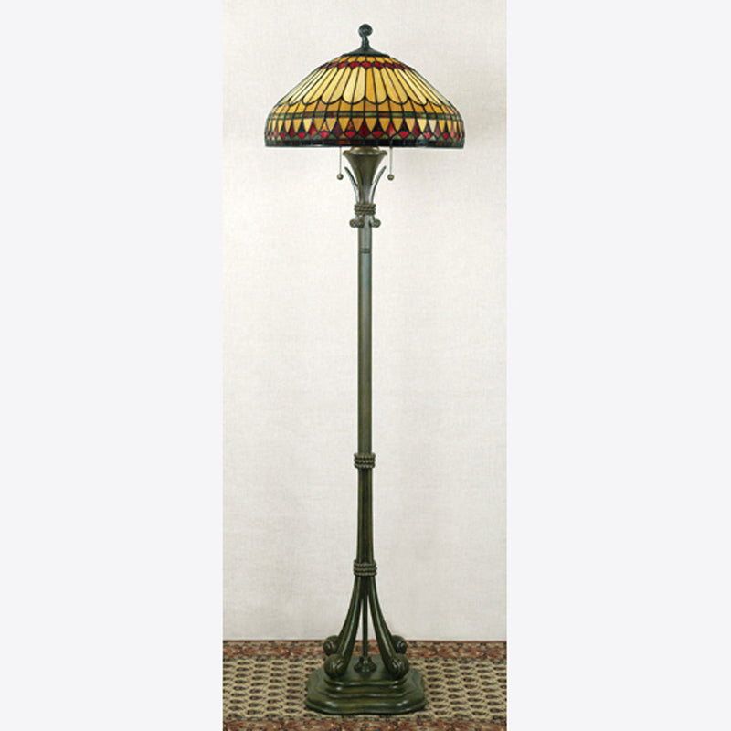 Quoizel TF9320BB Two Light Floor Lamp, Brushed Bullion