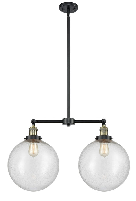 Innovations 209-BAB-G204-12-LED LED Island Pendant, Black Antique Brass
