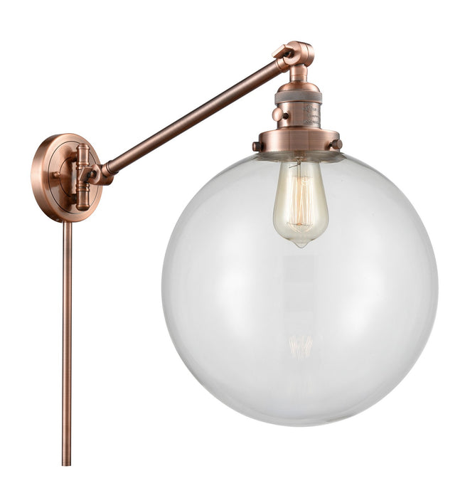 Innovations 237-AC-G202-12-LED LED Swing Arm Lamp, Antique Copper