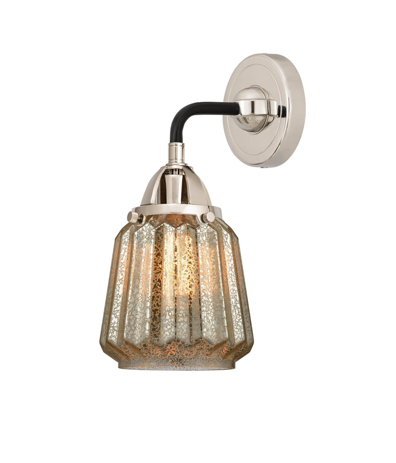 Innovations 288-1W-BPN-G146 One Light Wall Sconce, Black Polished Nickel