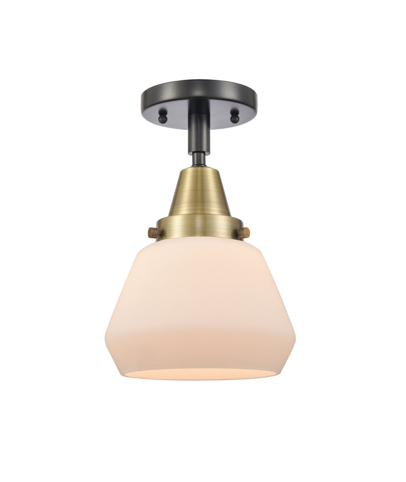 Innovations 447-1C-BAB-G171 One Light Flush Mount, Black Antique Brass