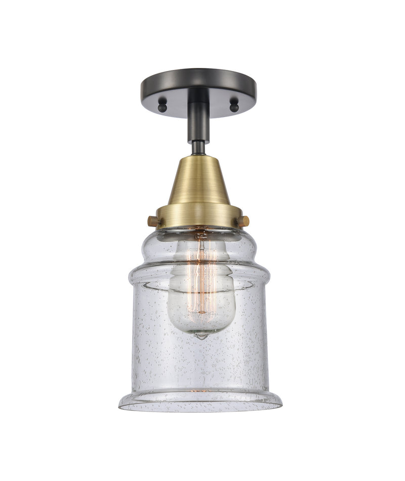 Innovations 447-1C-BAB-G184-LED LED Flush Mount, Black Antique Brass