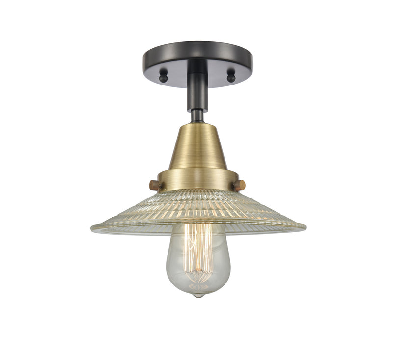 Innovations 447-1C-BAB-G2 One Light Flush Mount, Black Antique Brass