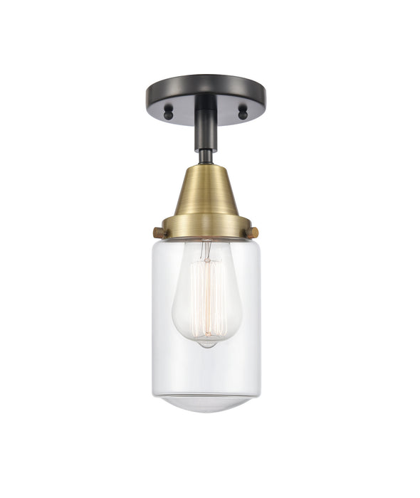 Innovations 447-1C-BAB-G312 One Light Flush Mount, Black Antique Brass