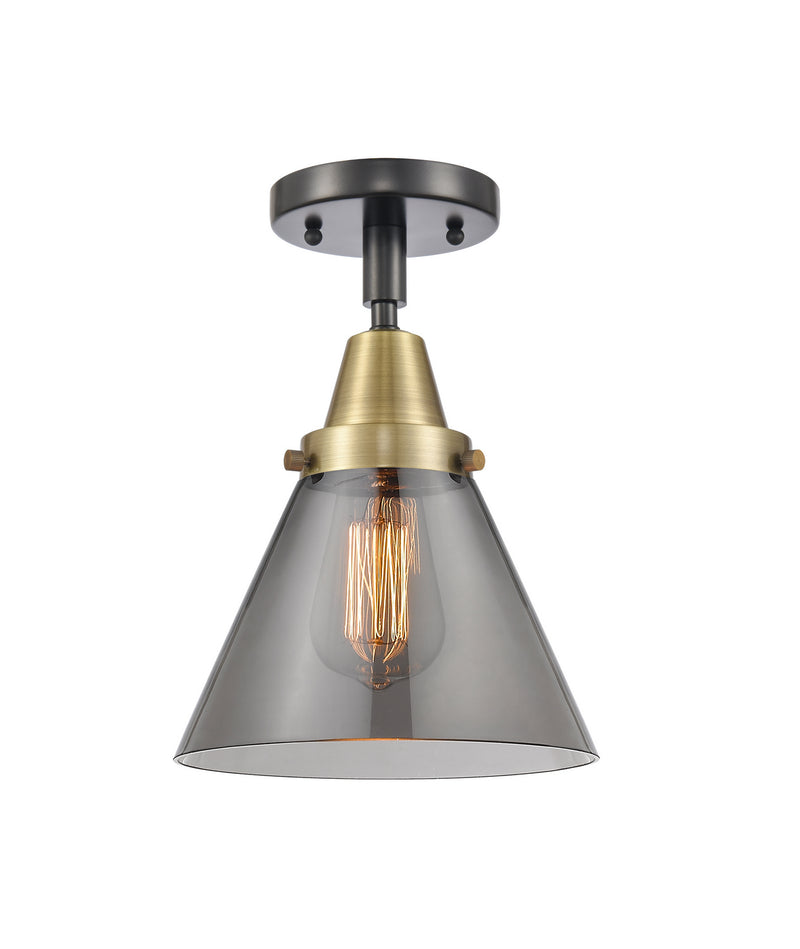 Innovations 447-1C-BAB-G43 One Light Flush Mount, Black Antique Brass