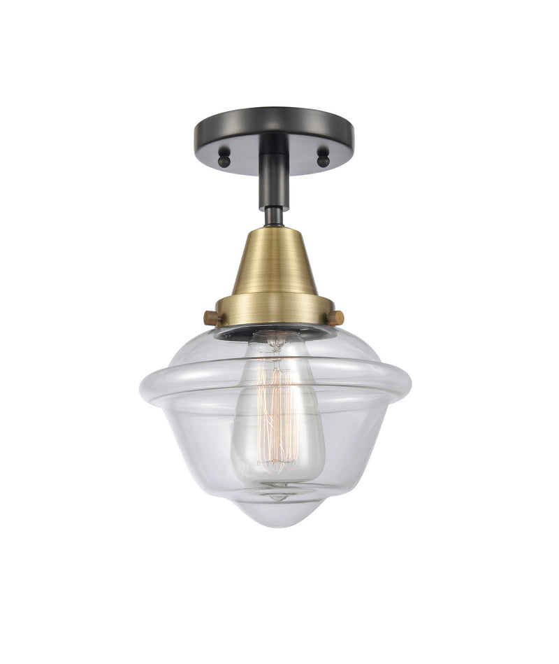 Innovations 447-1C-BAB-G532 One Light Flush Mount, Black Antique Brass