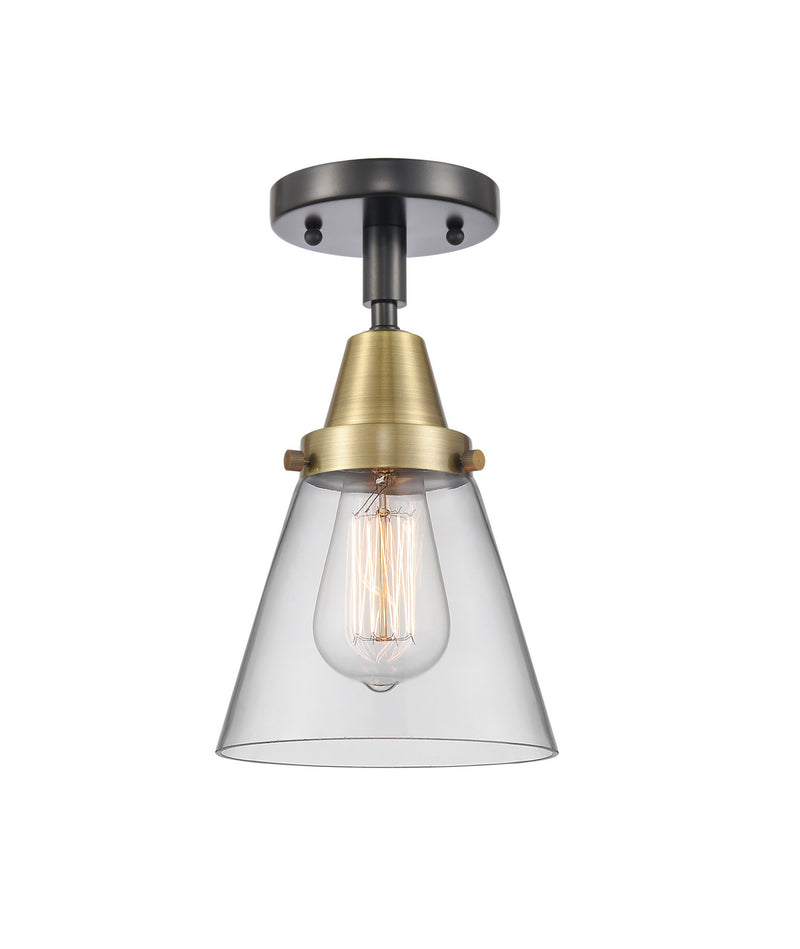 Innovations 447-1C-BAB-G62 One Light Flush Mount, Black Antique Brass