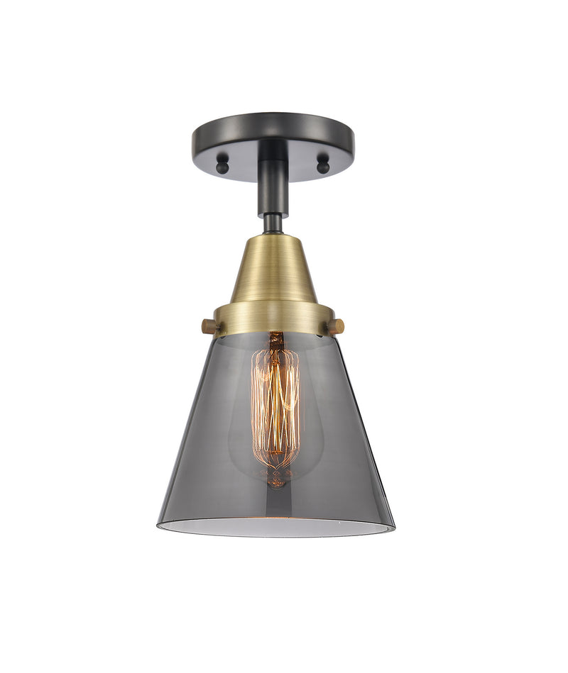 Innovations 447-1C-BAB-G63 One Light Flush Mount, Black Antique Brass