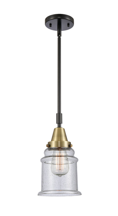 Innovations 447-1S-BAB-G184 One Light Mini Pendant, Black Antique Brass