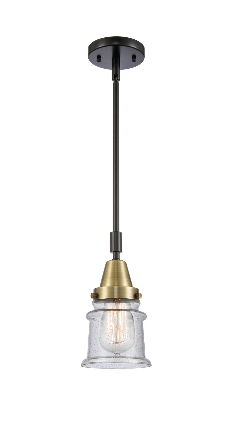 Innovations 447-1S-BAB-G184S One Light Mini Pendant, Black Antique Brass