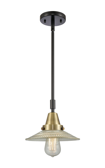 Innovations 447-1S-BAB-G2 One Light Mini Pendant, Black Antique Brass