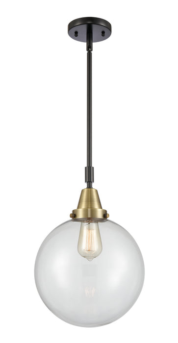 Innovations 447-1S-BAB-G201-10 One Light Mini Pendant, Black Antique Brass