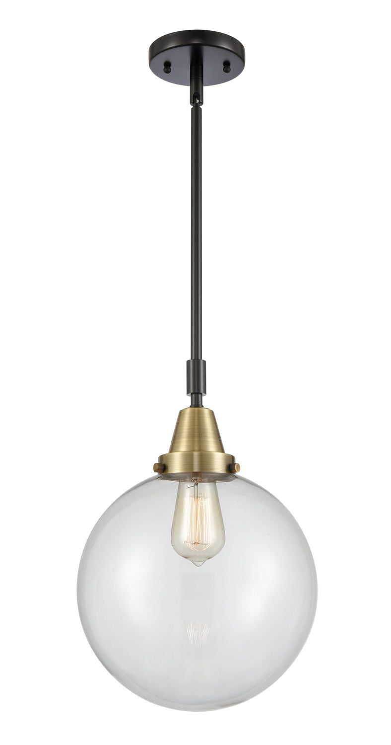 Innovations 447-1S-BAB-G202-10 One Light Mini Pendant, Black Antique Brass
